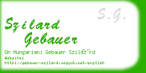 szilard gebauer business card